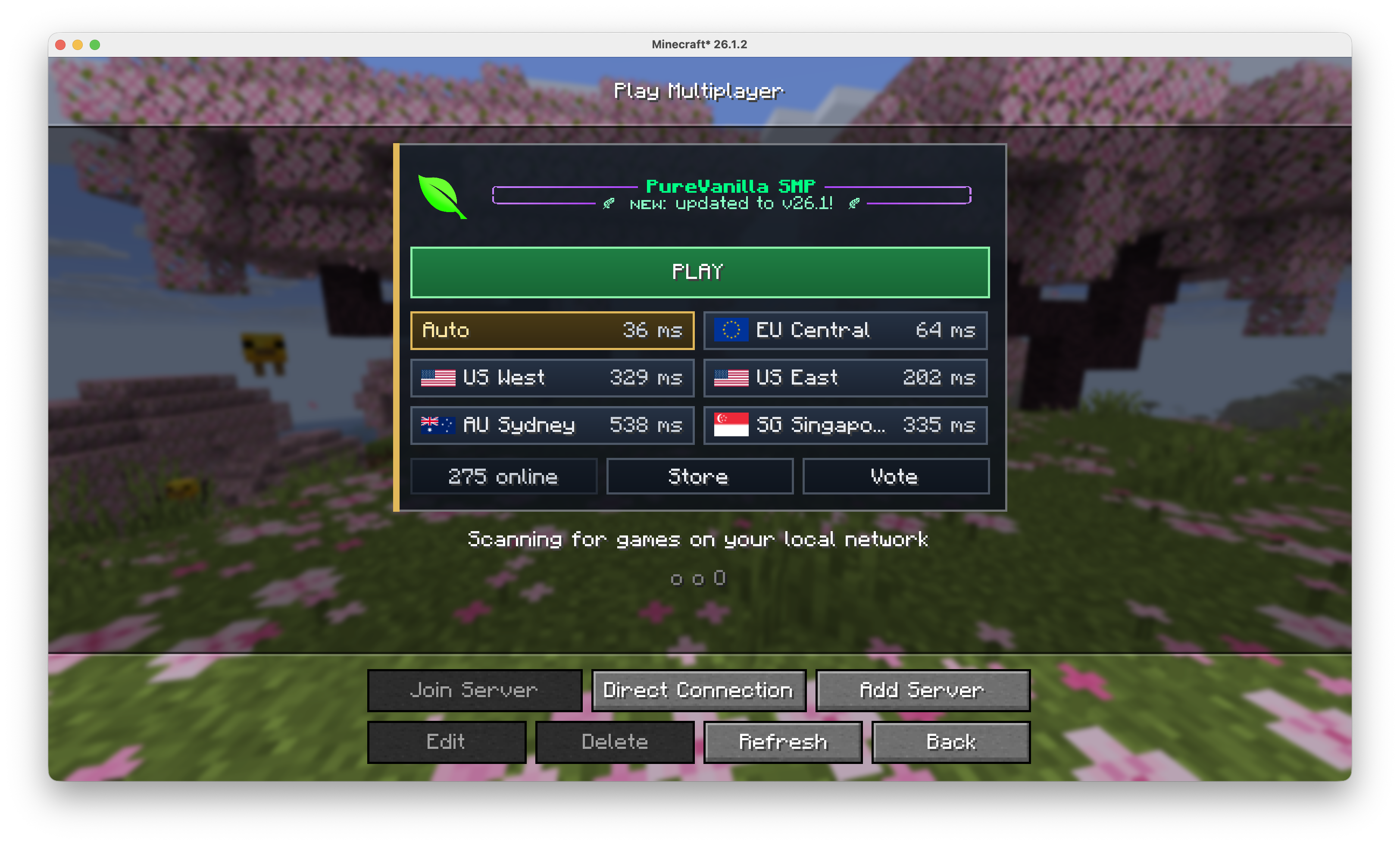 Server list